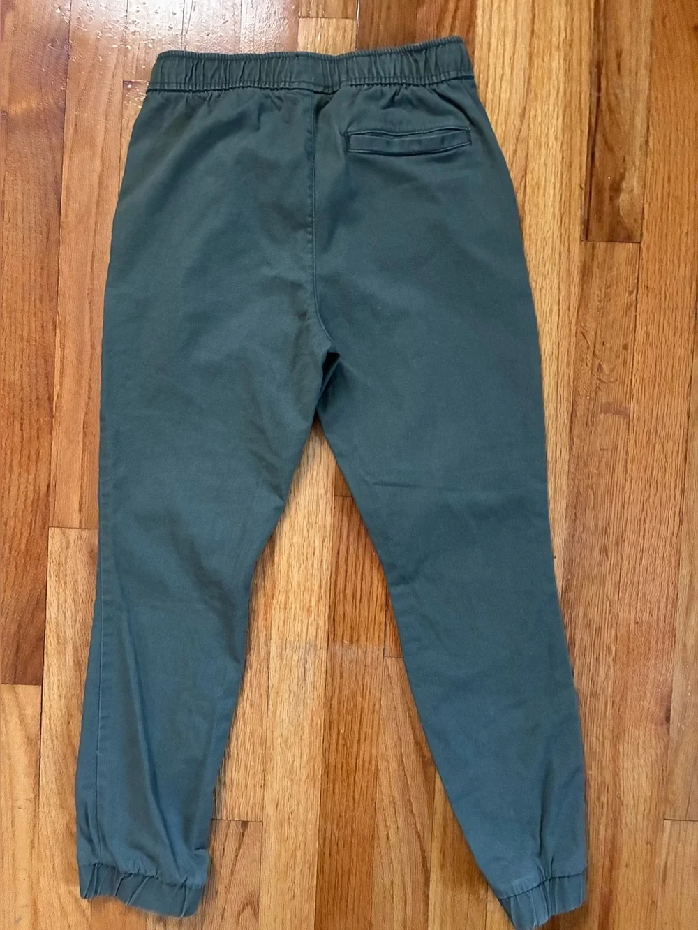 Old Navy Khaki Green Stretch Waist Straight Chino Jogger Pants Boy’s L 10/12